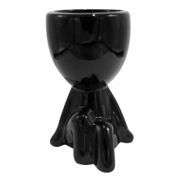 Vaso Cachepï¿½s  Boneco Posiï¿½ï¿½o Sentado Abs Preto