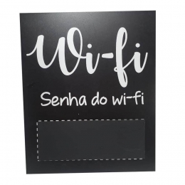 Porta Retrato Para Senha Do Wi-fi Estilo Lousa Preta Fwb