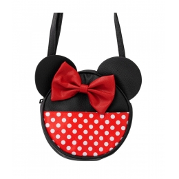 Bolsa Tiracolo Circular Rosto Cores Minnie 22x6x22cm - Disney